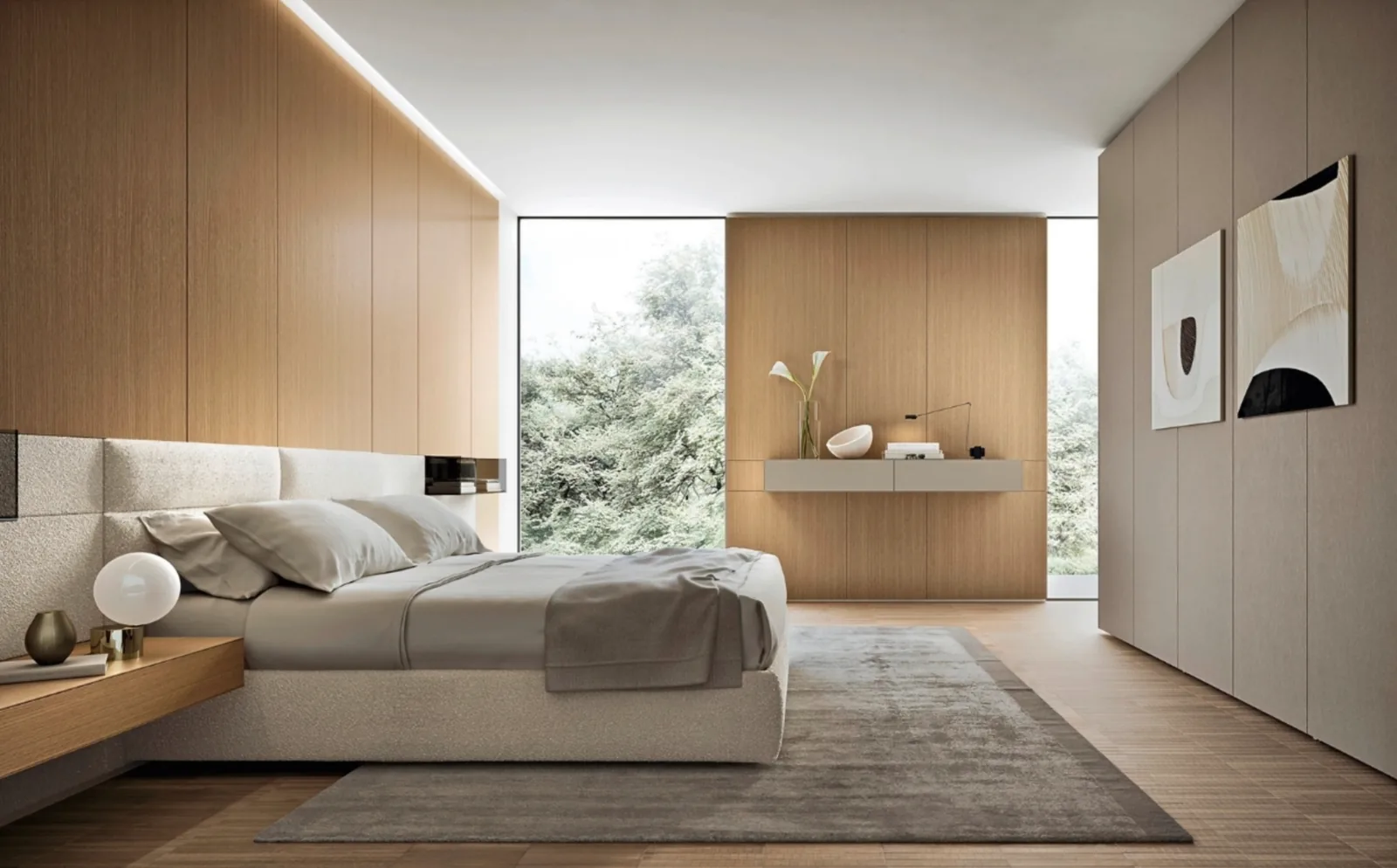 Renovated bedroom with refined finishes by NorDomus