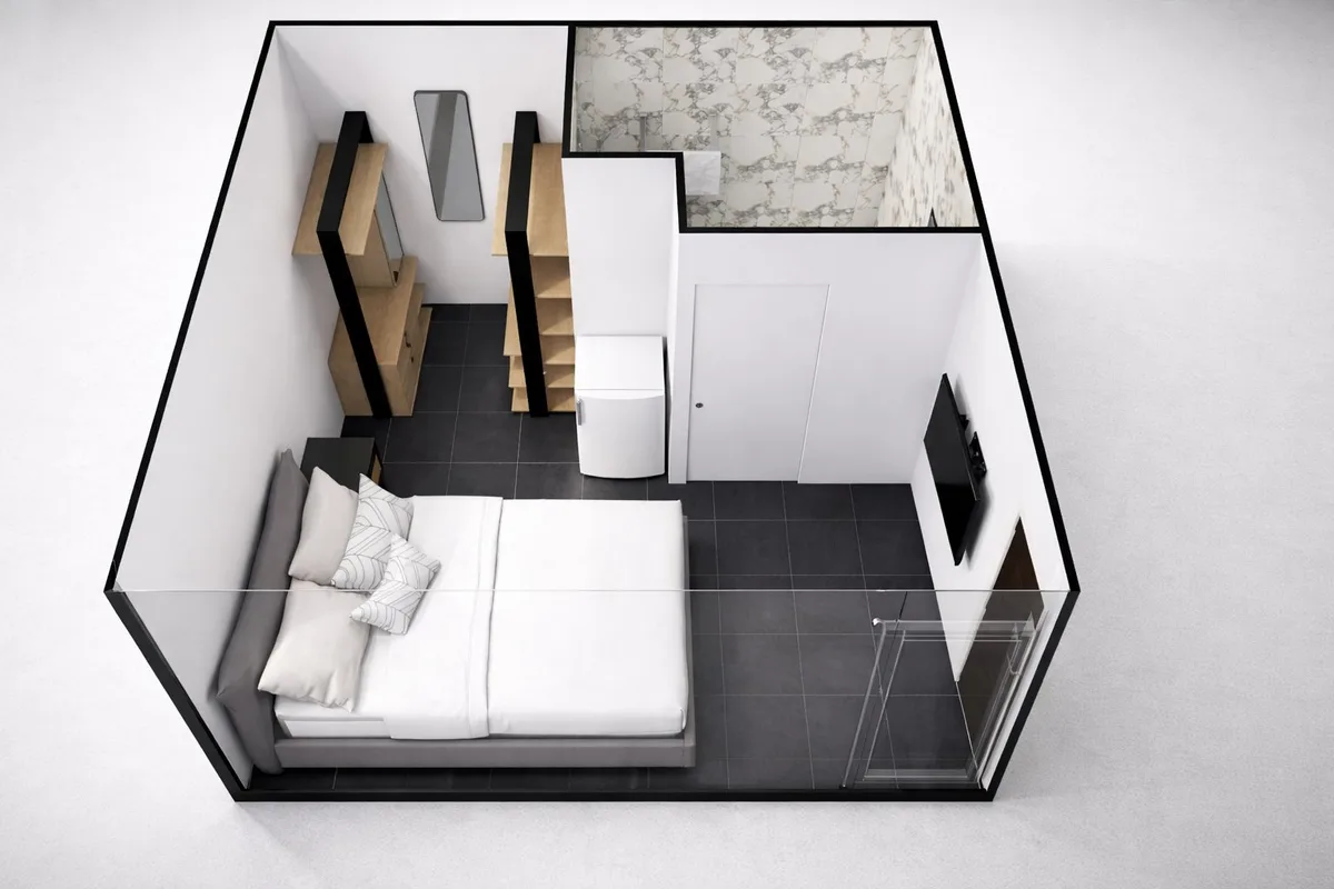 3D render of a modern apartment renovation in Gran Canaria