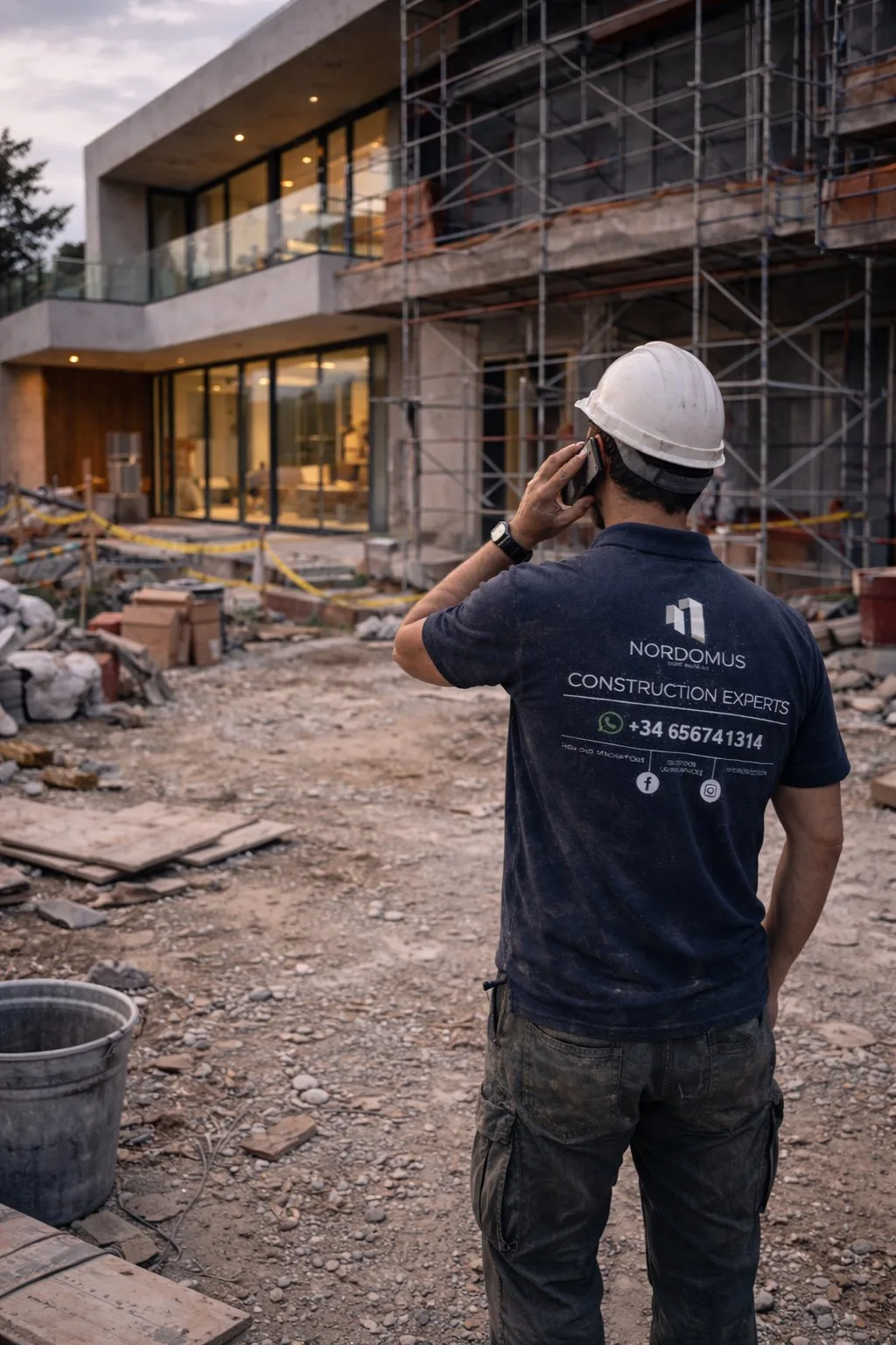 NorDomus construction team on site in Gran Canaria
