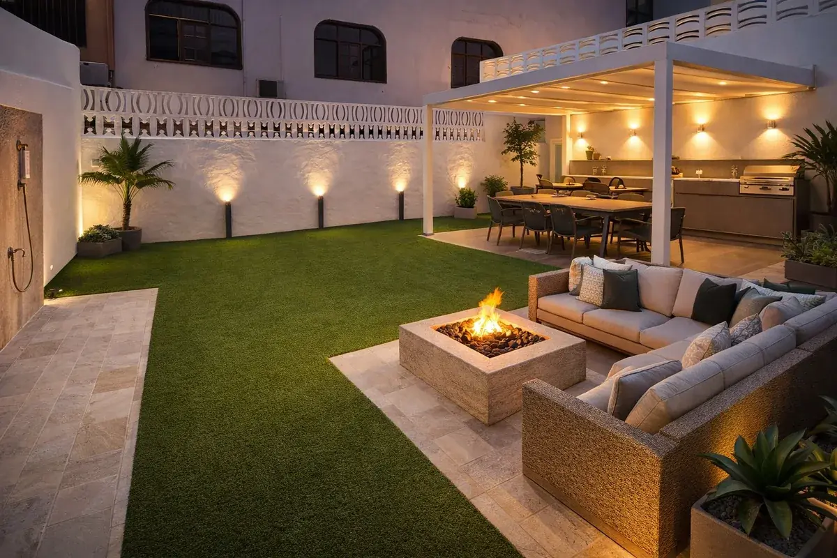Renovated outdoor terrace in southern Gran Canaria